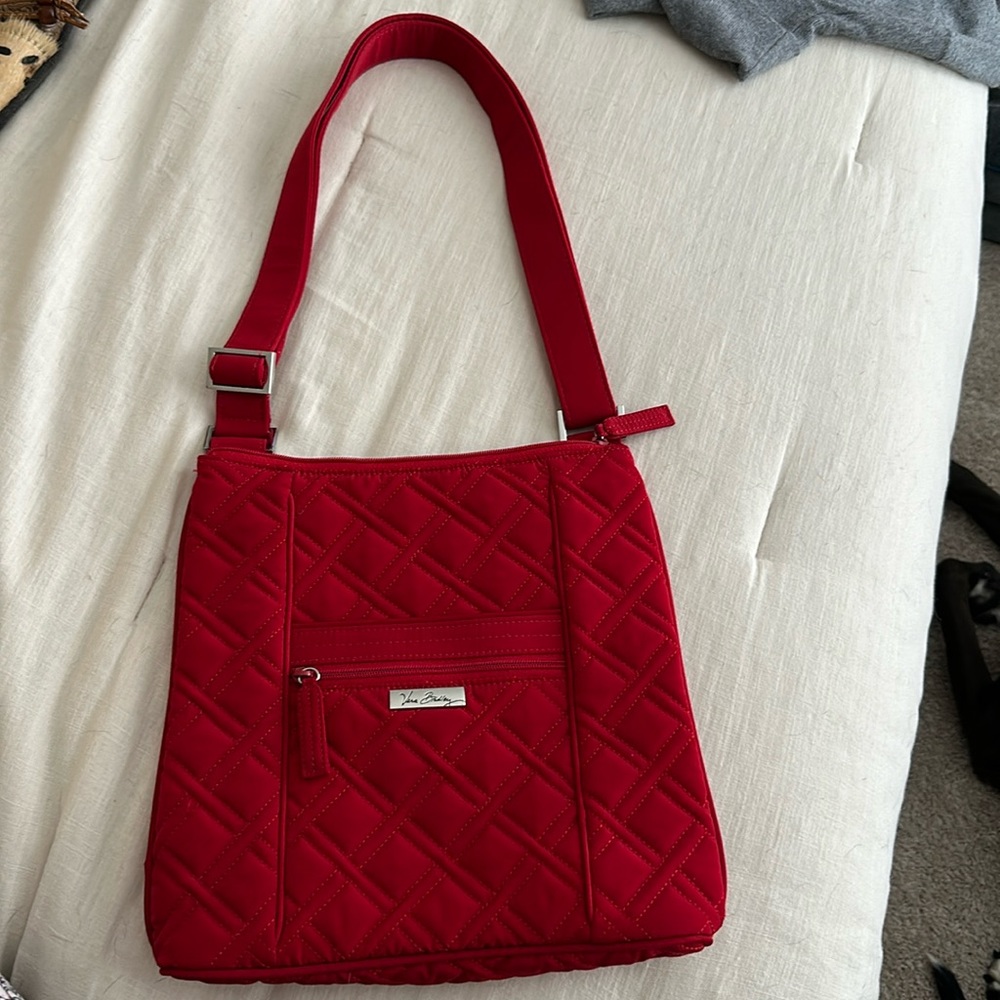 Vera Bradley “Tango Red” Microfiber Crossbody Hipster Bag